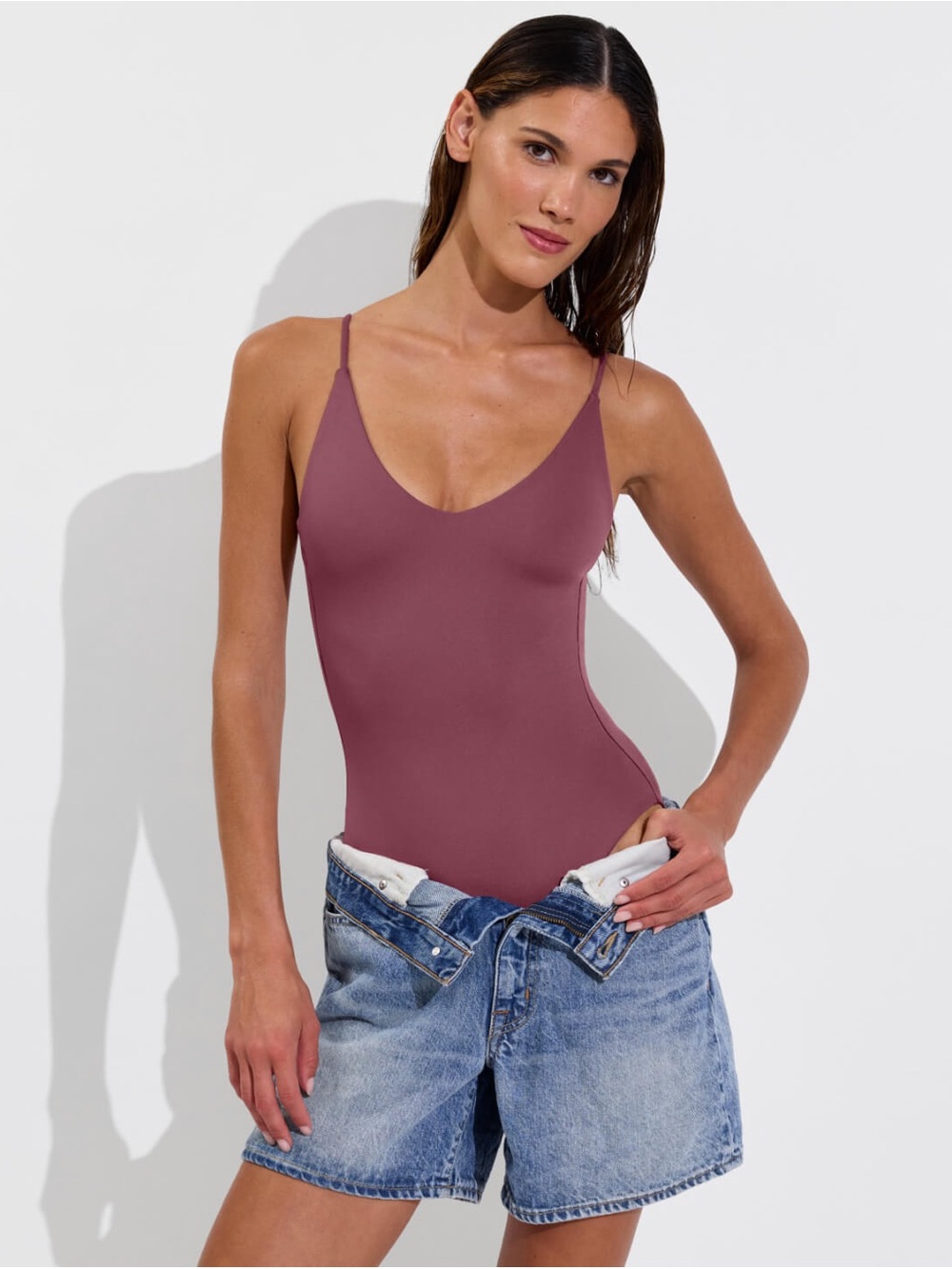 NEW Left on Friday Sunday One Piece Swimsuit In Desert Plum Size M - Picture 4 of 11